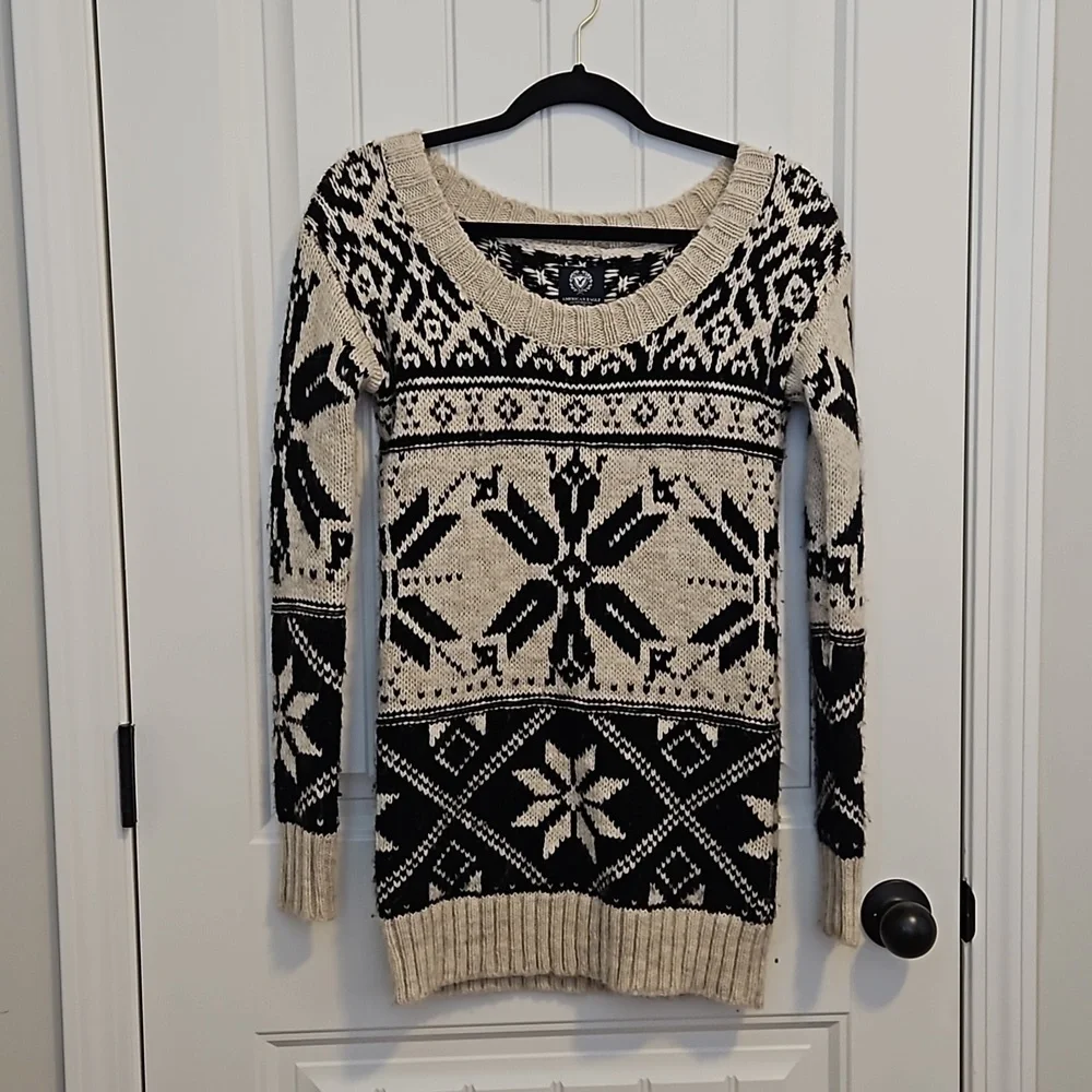 America Eagle Knit Christmas Sweater.